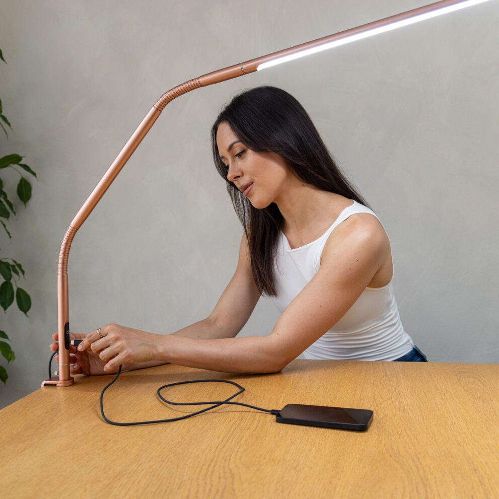 Slimline 4 Table Lamp - Rose Gold