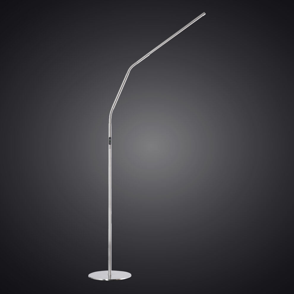 Slimline 4 Floor Lamp - Brushed Steel